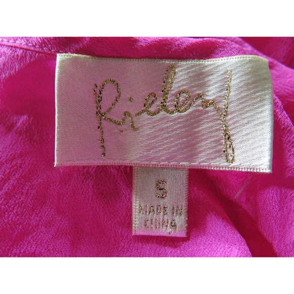 Rieley Pink Fringed Silk Sleeveless Top Size Small -READ DESC- - Picture 3 of 12